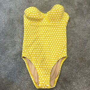JCrew strapless underwire bathing suit.  D cup size 2.